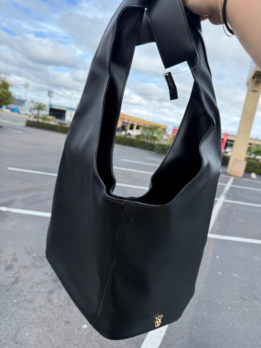 Victoria Secret NWTBlack Leather Hobo Bag